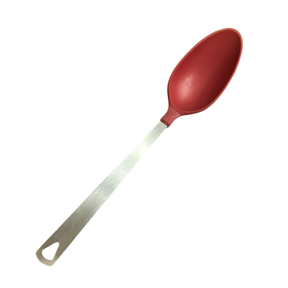 Westnark Red Silicone Cooking Spoon with Stainless Steel Handle